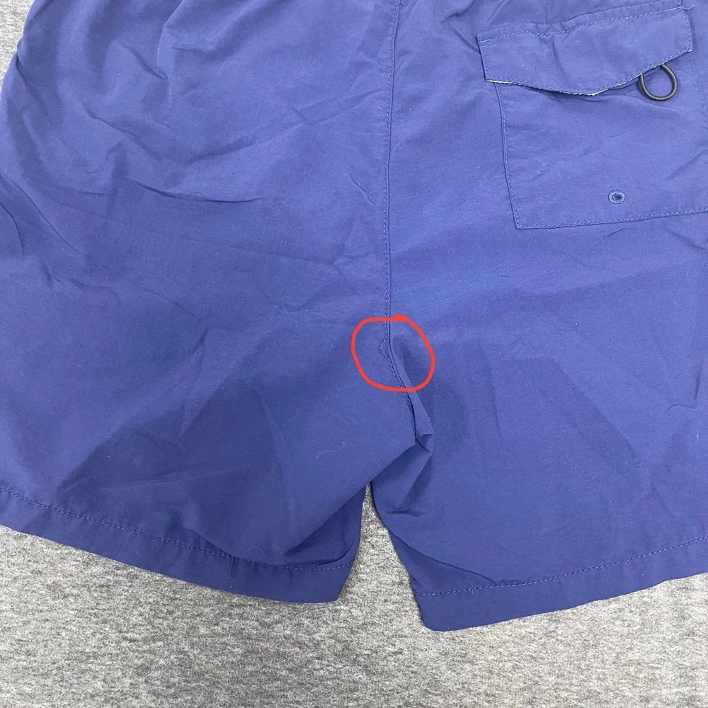 Tommy Bahama Swim Trunks Mens Medium Blue Orange Marlin Logo Cargo Pocket‎
